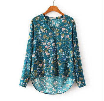 Vintage floral print blouse