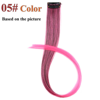 Hair Extensions 20 Colors 50CM Single Clip In One Piece  Synthetic Long Straight