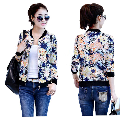 Short Floral printed jacket