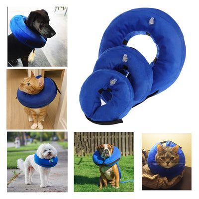 Inflatable Pet Cat Dog Collar Neck Protective Wound Healing Collar Pet Anti-bite Protection Collar Dog Cat Health Accessories